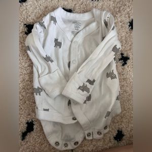 Just One You NB Elephant Kimono Style Bodysuit Shirt